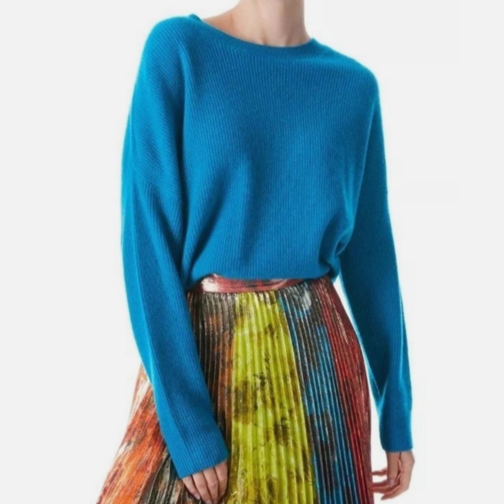 NWT Alice+Olivia Cashmere Crewneck Sweater Size L